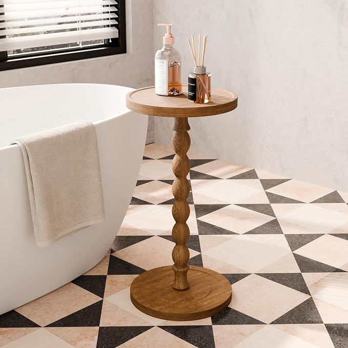 Small Side Table, Rubberwood Drink Table - Image 7