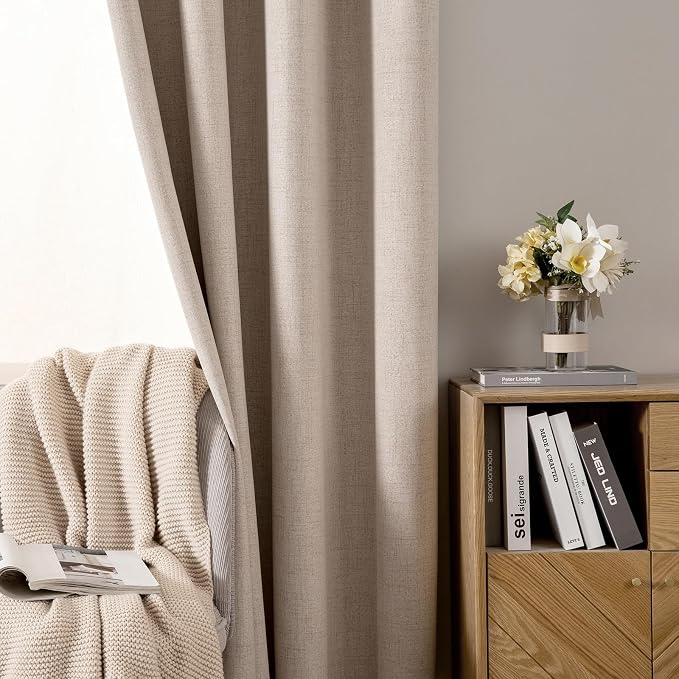MIULEE 100% Blackout Linen Curtains - Image 7