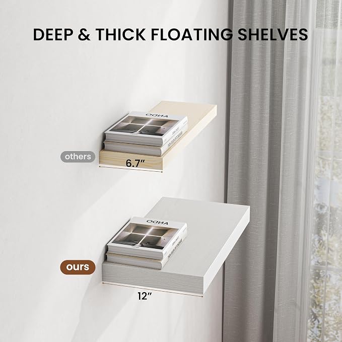 Dreamland 32" Floating Shelves for Wall, Wall-Mounted Shelves for Bedroom - Image 8