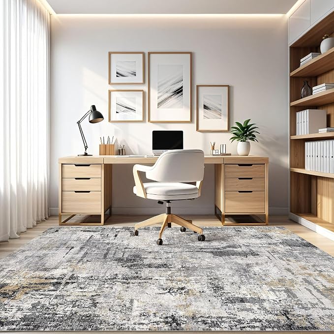 LOONGRUG 8x10 Area Rugs Washable Large Neutral Modern Living Room Rug | - Image 8
