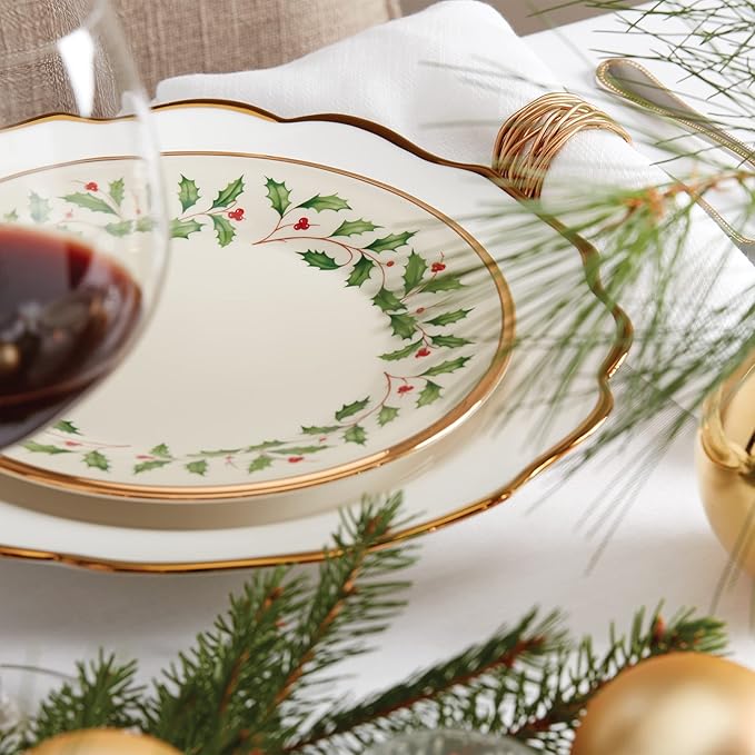 Lenox 146504010 Holiday Salad Plate, Christmas Dinnerware