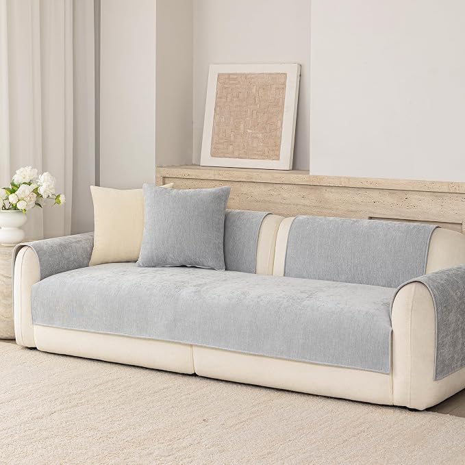 Premium Chenille Sofa Cushion Covers,Upgraded Anti-Slip Sectional Couch - Image 8