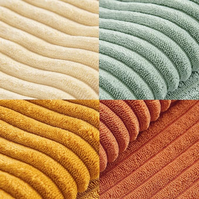 MIULEE Fall Teal-Orange Decorative Throw Pillow Covers 24x24 Inch Set of 4 Boho - Image 7