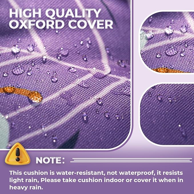 Outdoor Chaise Lounge Chair Cushion Set of 4, Waterproof 74.4 x 22 x 4.7 Inches - Image 7