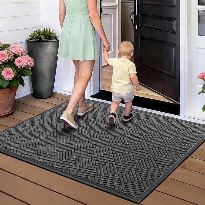 Front Door Mat, Heavy Duty Waterproof Doormat 47.5"x35.5", Stain Fade Resistant - Image 9