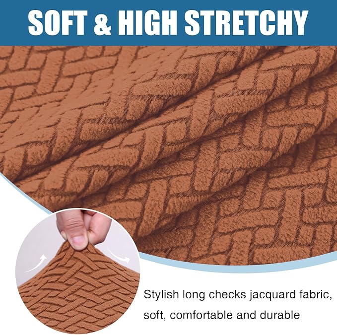 Smiry Waterproof Couch Cushion Covers, Stretch Jacquard Sectional Couch Covers - Image 7