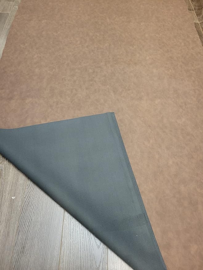 NAT Leathers | Dark Brown Tumbled Nubuck Soft Faux Leather PU Fabric Sheet Peta - Image 3