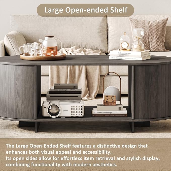 Coffee Table and TV Stand Set of 2, 76.4'' Modern TV Console,Entertainment - Image 9