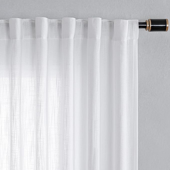 MYSKY HOME Patio White Curtains - Image 7