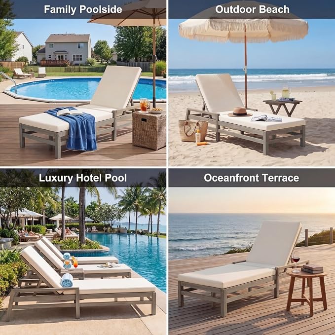 Outdoor Chaise Lounge Chair, Patio Chaise Lounge Recliner - Image 9