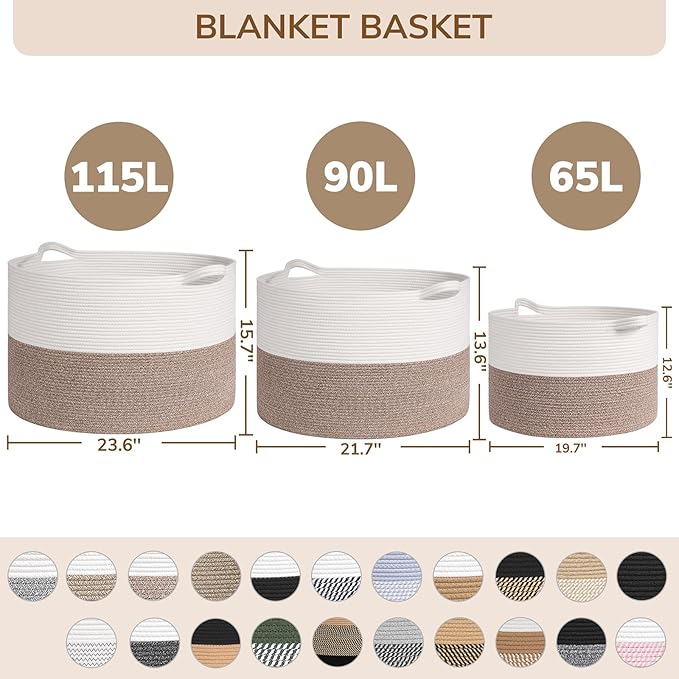 INDRESSME 115L Extra Large Storage Baskets - Image 7