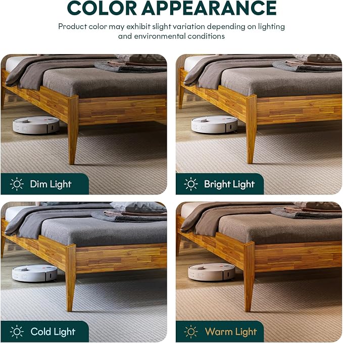 Bme Dinkee King Bed Frame Wood 15 Inch - Image 13