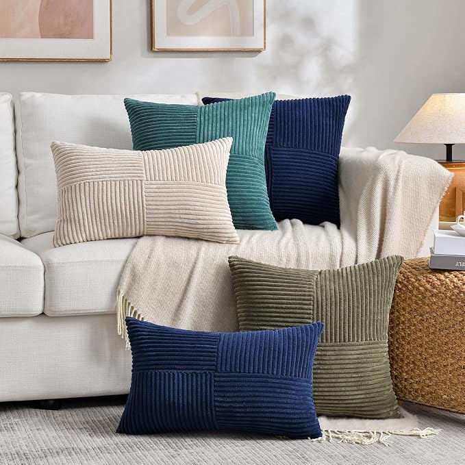 Fancy Homi 2 Packs Tan Lumbar Decorative Throw Pillow Covers 20x28 Inch - Image 6