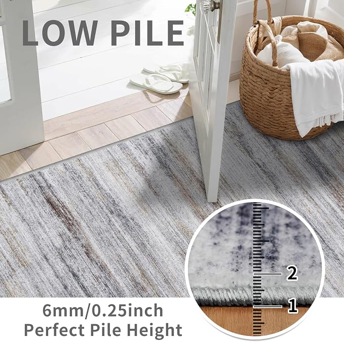 5x10 Area Rug for Living Room: Non-Slip Washable Rugs for Dining Room Bedroom - Image 8