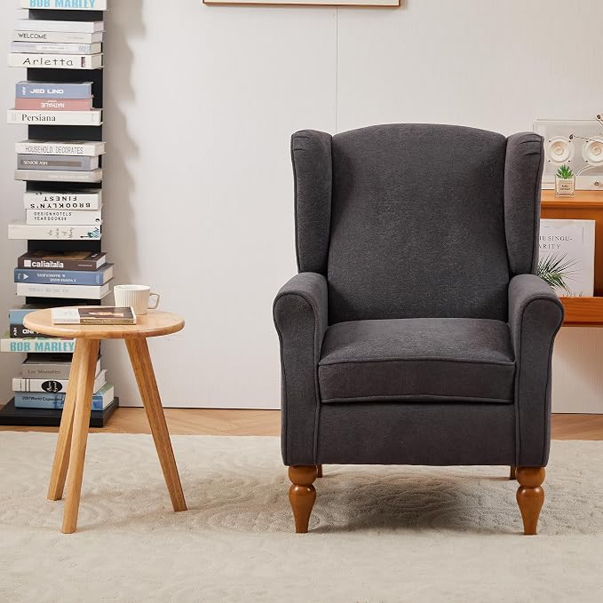 Upholster Accent Armchair & Side Table 2-Piece Set, Chenille Vintage Style - Image 9