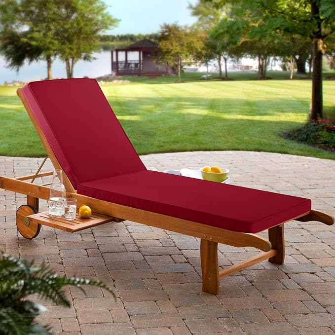 Chaise Lounge Cushion for Outdoor Furniture, Waterproof Fade and Tear Resistant - Image 9