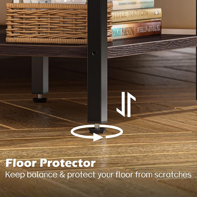 SUPERJARE Nightstand with Charging Station, Bed Side Table with Adjustable - Image 9