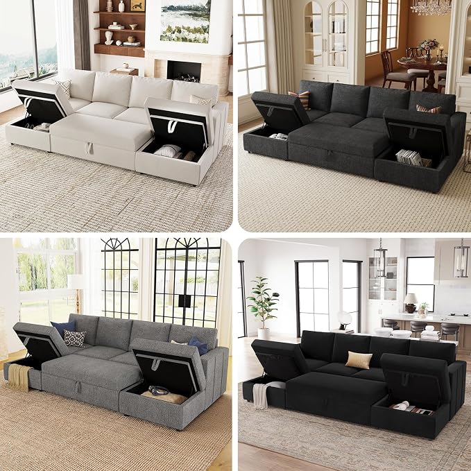 Belffin Modular Sectional Sleeper Sofa Bed - Image 8