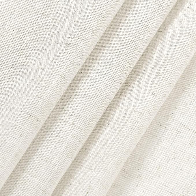Natural Cafe Curtains 54 Inch Length 2 Panels Set Back Tab Thermal Insulated - Image 6
