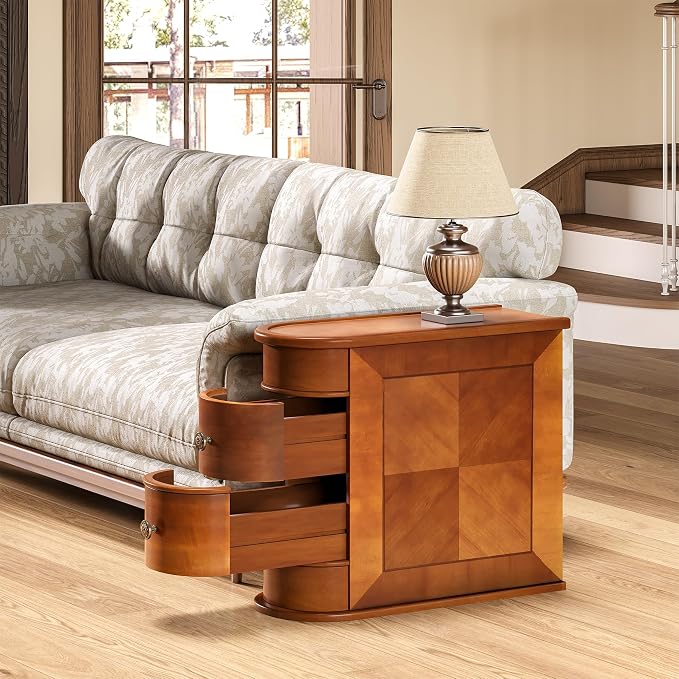 LITTLE TREE End Table Set of 2, No Assembly Required Wood End Table - Image 10