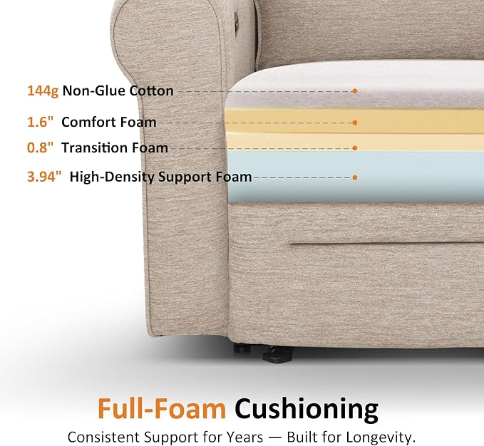 MCombo 78.3" Wall Hugger Power Loveseat Recliner Sofa - Image 10
