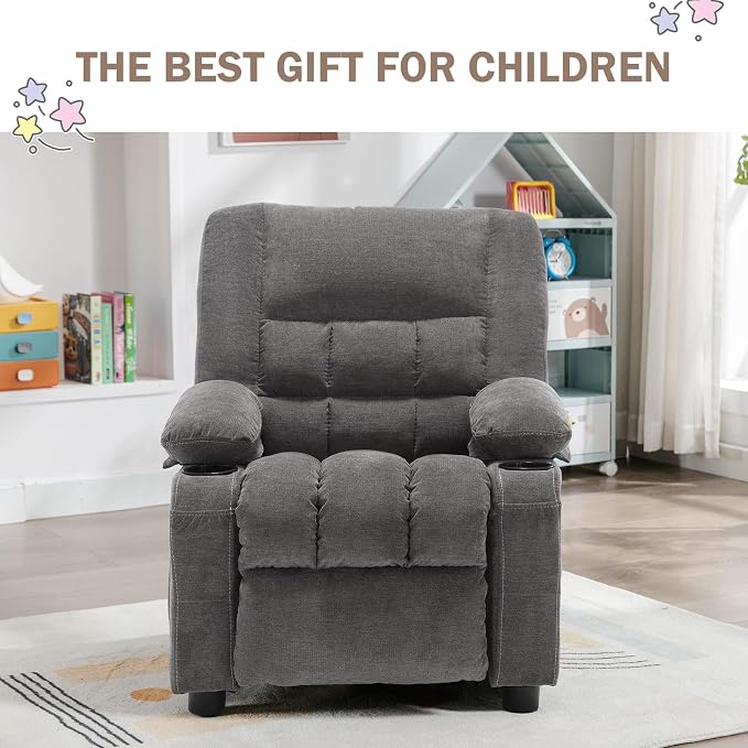 BOSMILLER Kids Recliner Chair, Push Back Toddler Recliner - Image 7