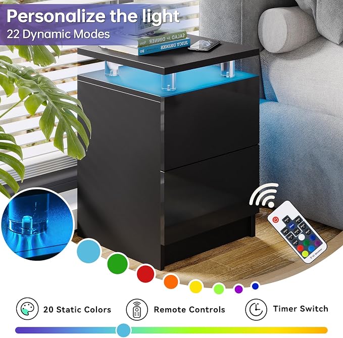 4-Piece Modern Living Room Table Set, Includes High Gloss 70" Fireplace TV Stand - Image 9