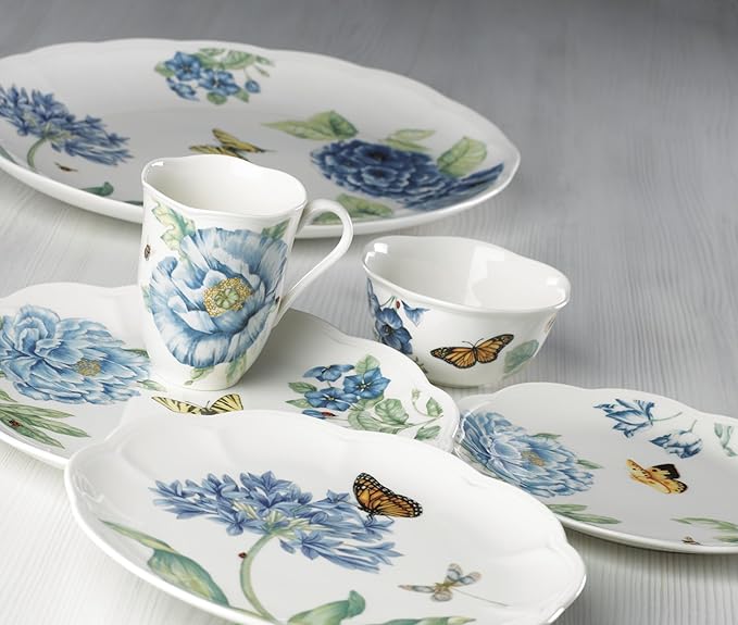 Lenox 833416 Butterfly Meadow Blue 4-Piece Dessert Plate Set