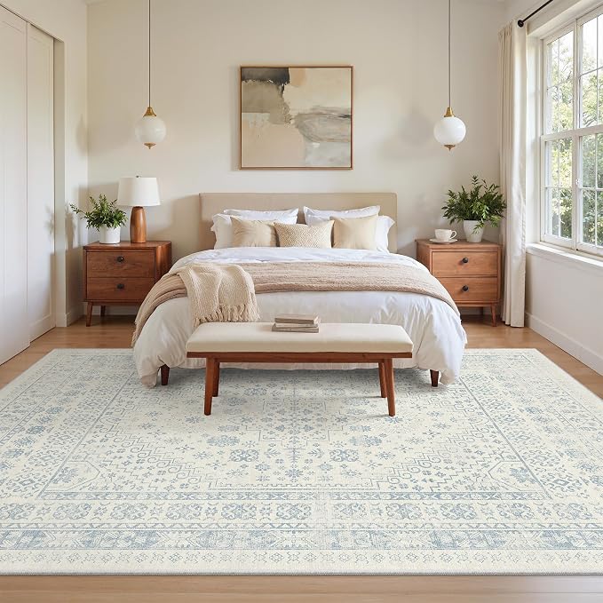 5x7 Area Rugs for Living Room, Large Washable Rug, Dining Room, Low Pile - Image 9