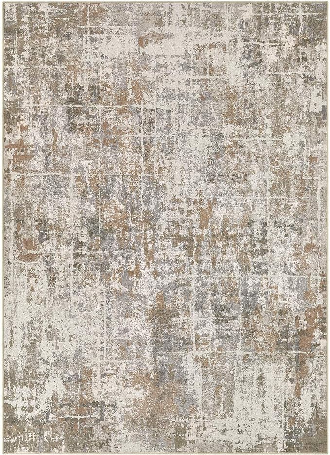 DMOYEST Area Rug Living Room Rugs 10x14 Washable Abstract Carpet | Neutral - Image 9