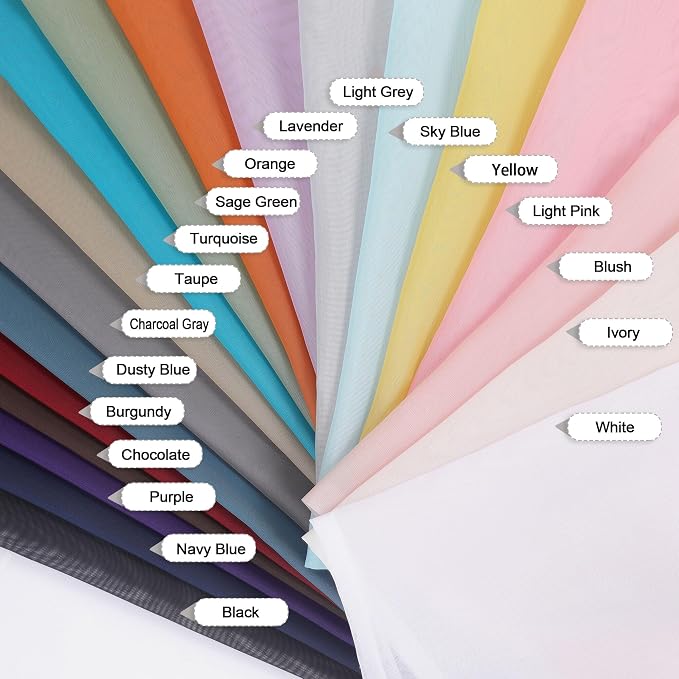 Charcoal Grey Sheer Curtains 63 Inches Long 2 Panels Set, Light Filtering Sheer - Image 8