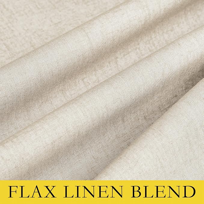 NICETOWN 100% Absolutely Blackout Linen Curtains - Image 9