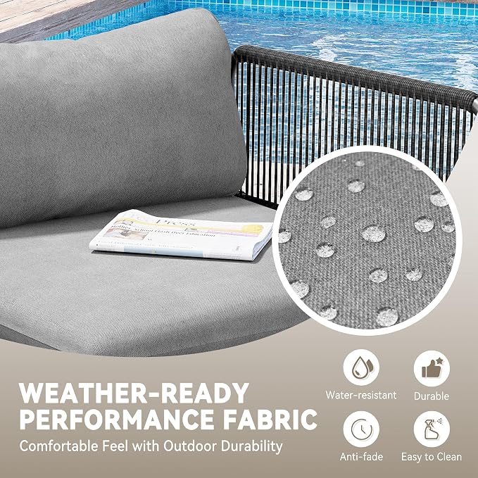 Crestlive Products Outdoor Patio Furniture Set, 6 Seater Modular Oversized - Image 8