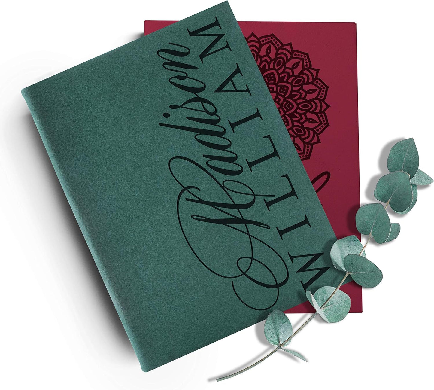 Personal Leather Journal Notebooks | 12 Design, 9 Color - Teal | Journal for Women, Men - Custom Notebook to Write in - Diary for Girls, Women - Personalized Gift Idea for Girl, Boy, Mom and Dad