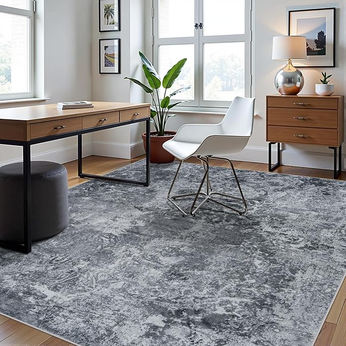 Aelenmu 8x10 Area Rugs for Living Room Washable Bedroom Dining Room Black | - Image 9