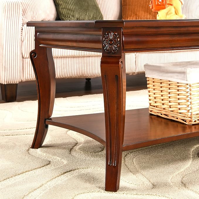 Rectangle Coffee Table for Living Room, Solid Wood Coffee Table - Image 9