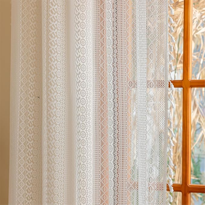 Sutuo Home Boho Lace Curtains 84 Inches Long - Image 9