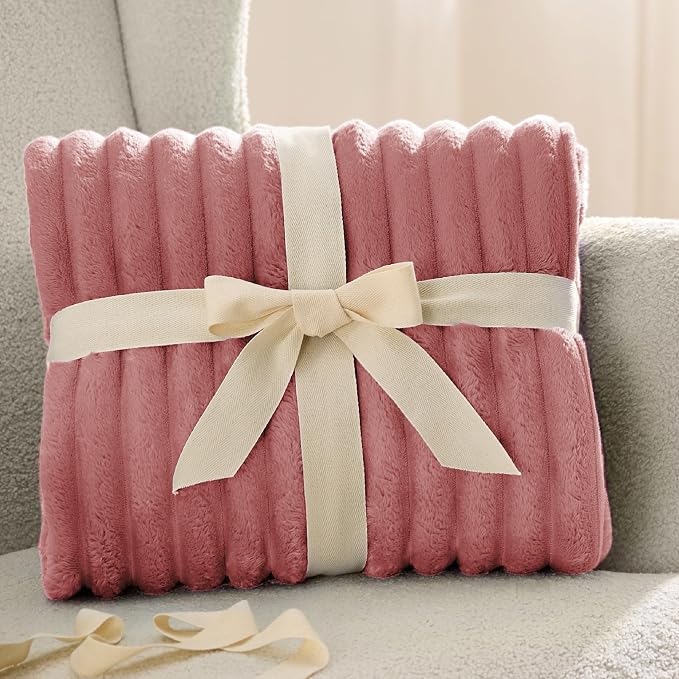 Bedsure Soft Twin XL Blanket for Bed Dorm Dusty Pink 66"x90" | Birthday Gifts - Image 9