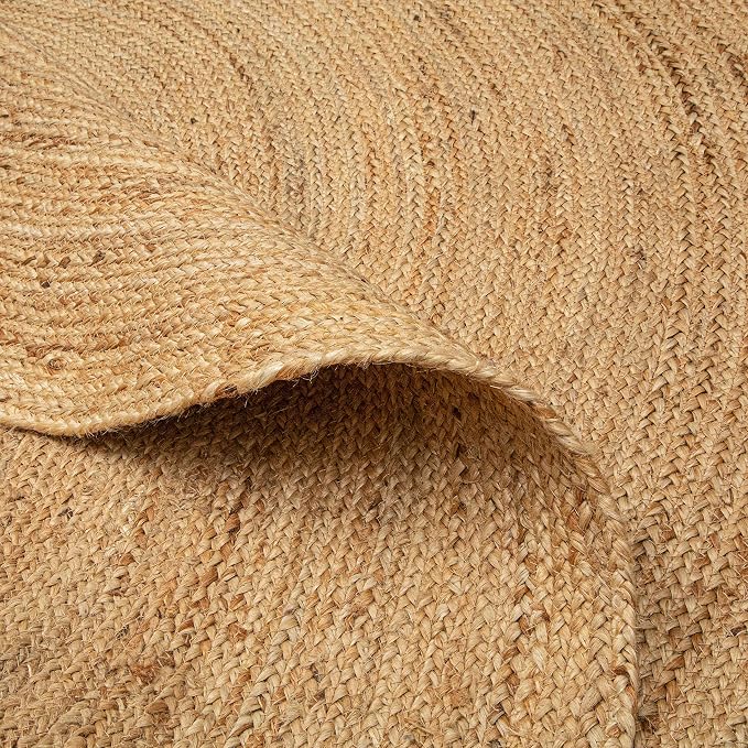 Hausattire Jute Braided Round Rug, 3 ft | 100% natural jute, hand woven - Image 6