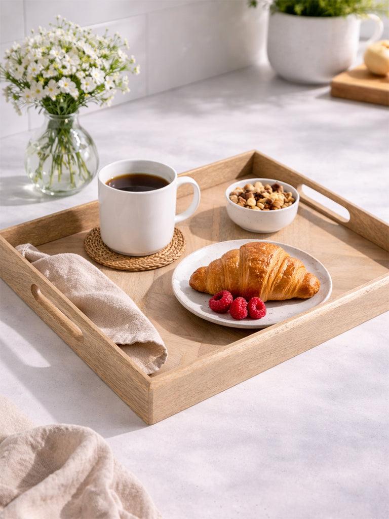 🌞 The Magic of Breakfast Served on a Wooden Tray
