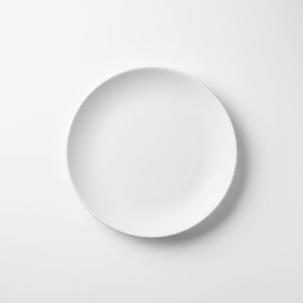Minimalist plain plate