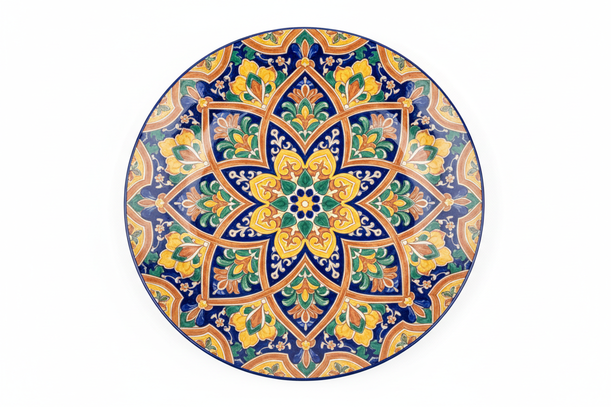 Patterned dinner plate