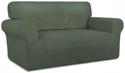 PureFit Stretch Loveseat Covers Fleece Couch Covers - Image 8