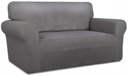 PureFit Stretch Loveseat Covers Fleece Couch Covers - Image 8