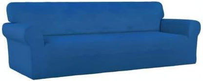 PureFit Stretch Couch Covers for Sofa 4 Seater Slipcovers Classic Blue | - Image 8