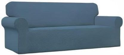 Easy-Going Stretch Oversized Sofa Couch Slipcover Washable Bluestone | 1-Piece - Image 9