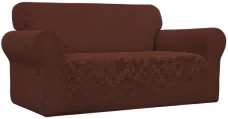 Easy-Going Stretch Loveseat Couch Covers Washable Coffee | 1-Piece Loveseat - Image 9
