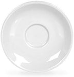 CUISINOX Italian Classic White Porcelain Espresso Cups and Saucers – Set of 6, 2 oz – Coffee Cups for Espresso Shots, Cappuccino, Latte – Perfect for Home and Coffee Bar Accessories