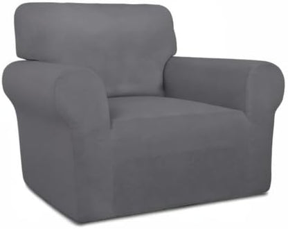 PureFit Super Stretch Chair Covers Fleece Couch Covers - Image 8