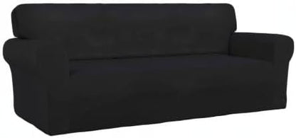 PureFit Stretch Couch Covers for Sofa Large Sofa Slipcovers Black | 1-Piece - Image 8